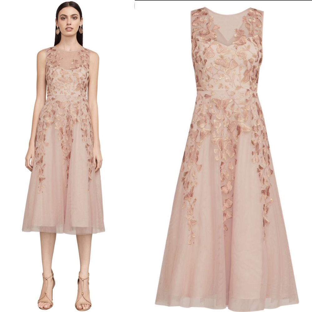 BCBGMaxAzria Eugene Butterfly-Embroidered Dress